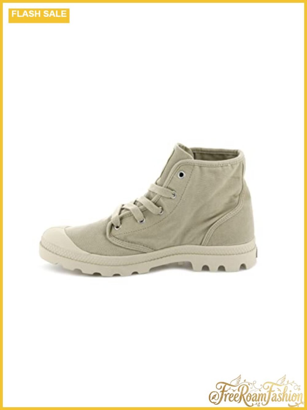 High Top Canvas Combat Boots Lace Up Lug Sole Vegan